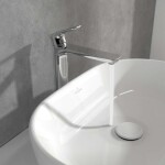 VILLEROY & BOCH - O.novo Umyvadlová baterie s výpustí Push-Open, AquaSmart, chrom TVW10410511061
