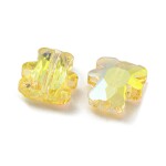 Skleněné korálky - broušený medvídek - různé varianty - 9,5x 8,5 x 3,5 mm - 1 ks Barva: Žlutá