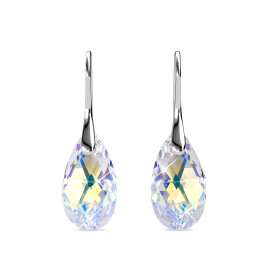 Royal Fashion stříbrné pozlacené náušnice Swarovski DES0305-AB-WG