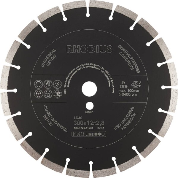 Rhodius LD40 303437 diamantový řezný kotouč 1 ks beton