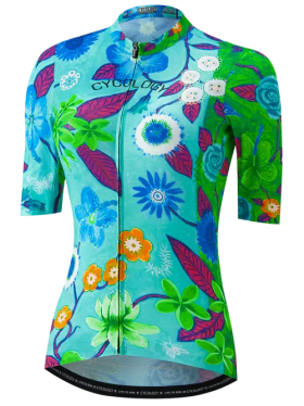 Cyklodres CYCOLOGY Aloha Aqua Reborn, dámský, krátký rukáv (Motiv Aloha Aqua, velikost S)