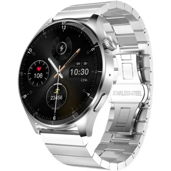 Forever Grand 2 SW-710 stříbrné / Chytré hodinky / 1.45" / IPS / 412×412 px / Bluetooth 5.0 / Android. iOS (GSM180215)