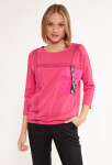 Monnari Trička Dámské tričko s ozdobným štítkem Pink XL