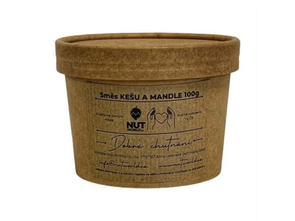Směs kešu a mandle natural v EKO kelímku 100g