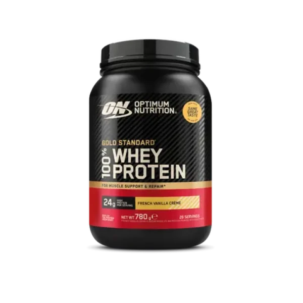 100% Whey Gold Standard - Optimum Nutrition (francouzský vanilkový krém, 768 g) (4248-122-780g-frenchvanillacreme)
