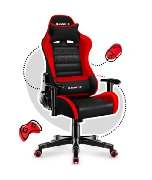 Huzaro Ranger 6.0 Mesh červená / Dětská herní židle / nastavitelná / nosnost až 130 kg / HR pěna (HZ-RANGER 6.0 RED MESH)