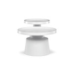 Konferenční stolek 69x69x43cm, kov, bílá, CT-F4114 WT