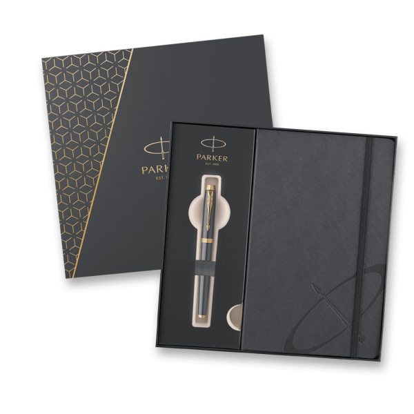 Dárková kazeta Parker IM Core Grey GT - sada plnicí pero a zápisník