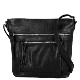 Trendy dámská koženková crossbody kabelka Zeta, černá new