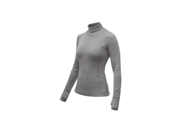 Sensor Merino Bold Roll Neck dámské triko dlouhý rukáv Cool Gray vel. S