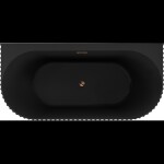 MEXEN/S - Sella volně stojící vana nástěnná reliéf 170 x 80, černá mat, sifon a přepad růžové zlato 52711708071-60