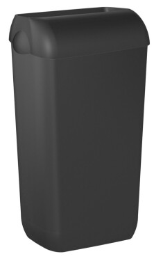 SAPHO - COLORED odpadkový koš nástěnný s víkem 23l, ABS, Soft Touch, černá mat A74020VB