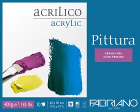 Fabriano Pittura Acrilico blok na akryl 25x35 cm 400 g 10 listů lepený