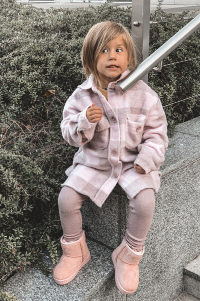 Dětské Teplé Sněhule Semišové Růžové Gooby 35