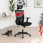 Kancelářská židle, houpací mechanismus, černá síťovina, KA-B1013 BK