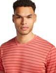 Pánské merino tričko s krátkým rukávem ICEBREAKER Mens 125 Cool-Lite Drayden SS Tee Stripe, Plume/Jasper/S velikost: XL