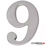 Cislo 3D nikl matny 9 - 5 cm