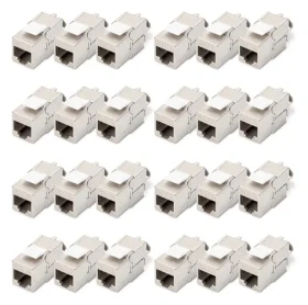 Digitus DN-93615-24 stříbrná/bílá / Keystone modul / Cat.6a / stíněný / RJ-45 / LSA / 24 ks (DN-93615-24)