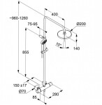 KLUDI - Logo Sprchový set Dual Shower System s termostatem, 20 cm, chrom 6809205-00