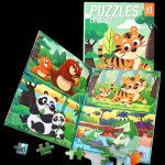 Mamido Magnetické puzzle 4v1 zvířátka MT1571