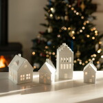 Räder Porcelánový svícen Gingerbread House, bílá barva, porcelán