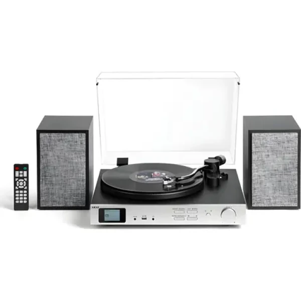 AKAI ATT-500SP / Hi-Fi gramofon / 33 45 RPM / Bluetooth / FM / USB / repro