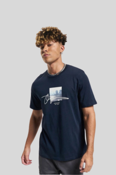 Jack & Jones JORJOSHUA pánské tričko modré