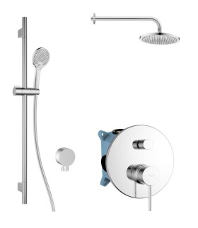 Kielle - Oudee Sprchový set s baterií pod omítku, pro 2 spotřebiče, s příslušenstvím EcoSpare a tělesem, chrom 20602SP60