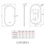 CERANO - Koupelnové LED zrcadlo Toro - 40x60 CER-8050BD79951