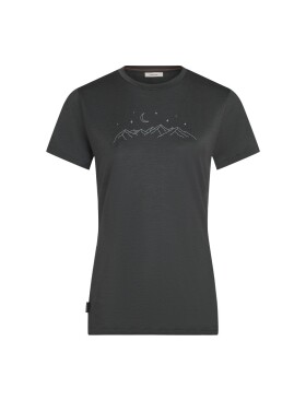 Dámské merino triko s krátkým rukávem ICEBREAKER Wmns 150 Tech Lite SS Tee Sparkling Stars, Obsidian velikost: S