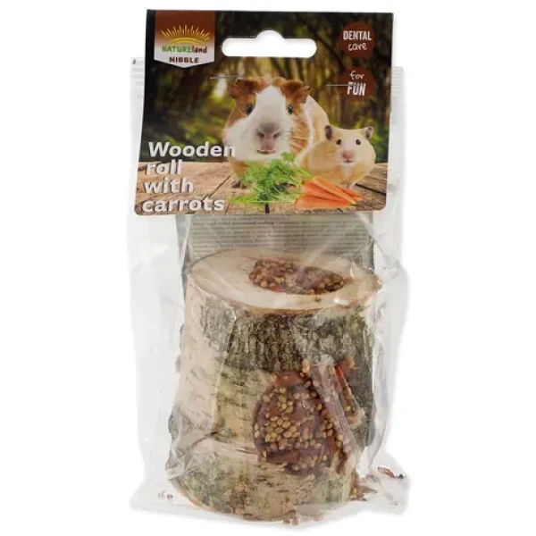Nature Land Válec Nibble s mrkví dřevěný 150g (905-35003)