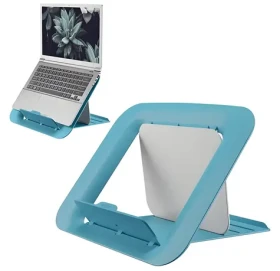 Leitz Stojan na notebook ERGO Cosy klidná modrá / Stojan na notebook / výškově nastavitelný / úhel náklonu 0-135° (64260061)