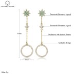 Náušnice Swarovski Elements Cracchiola, Zlatá