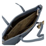 Trendy dámská koženková kabelka na rameno Felicia, světle modrá