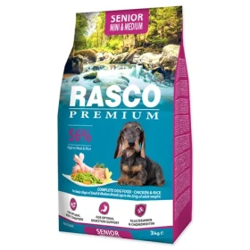 Rasco Premium Senior Mini Medium kuře s rýží 3kg / Granule pro starší psy (1704-10624)