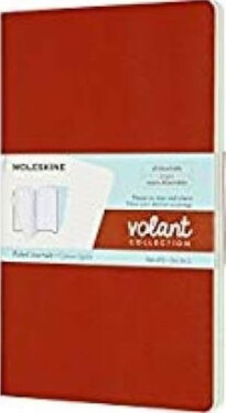 Sešity Moleskine Volant - měkké desky L, linkované, 2 ks, výběr barev - oranžový/ modrý