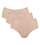 Dámské kalhotky GO Daily Cotton Midi 3P - BROWN - béžové 00LZ - SLOGGI BROWN XXL