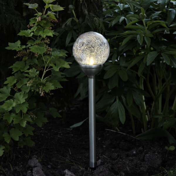 STAR TRADING Zahradní osvětlení na solární napájení Roma, stříbrná barva, kov, plast