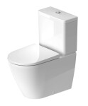 DURAVIT - D-Neo WC kombi mísa, Vario odpad, Rimless, bílá 2002090000