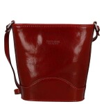 Luxusní dámská kožená crossbody kabelka Sylva, červená