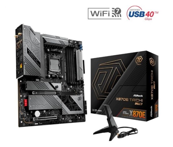 ASRock MB Sc AM5 X870E TAICHI LITE, AMD X870, 4xDDR5, 1xHDMI, 2xUSB4, WI-FI EDF_380953
