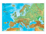 Evropa fyzická/politická mapa A3