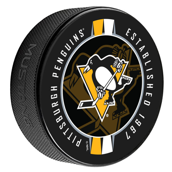 Mustang Puk Pittsburgh Penguins NHL Ribbon Printed