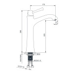 SAPHO - CLASSIC stojánková umyvadlová baterie vysoká, olejem gumovaný bronz AZ006WB