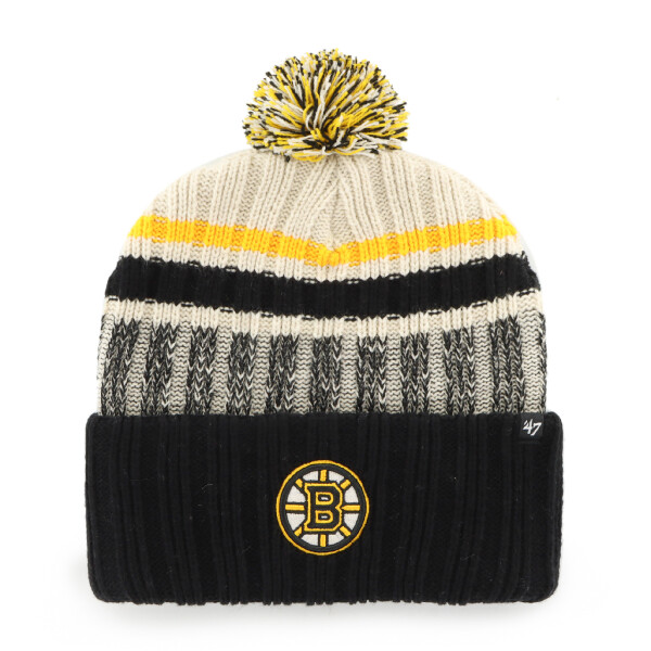 47 Brand Pánská zimní čepice Boston Bruins NHL Long Range ’47 CUFF KNIT Natural