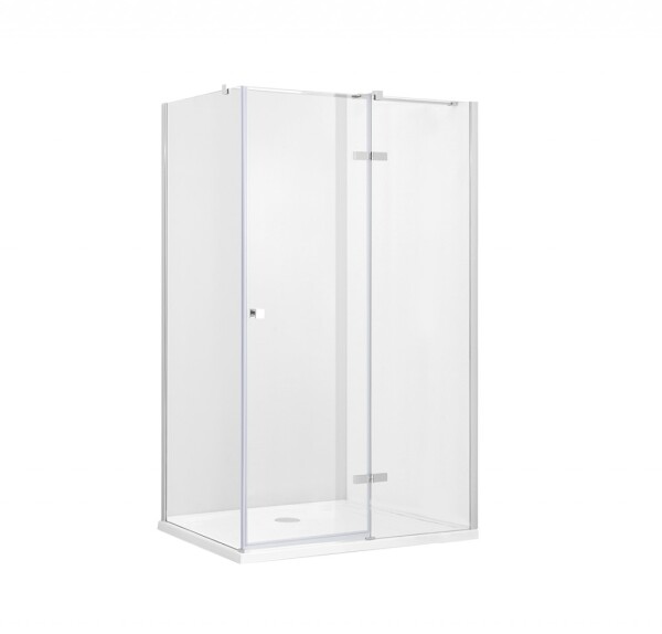 BESCO - Obdélníkový sprchový kout PIXA CHROM - Rozměr A - 100, Rozměr B - 80, Směr zavírání - Pravé (DX) BCPIXA1080OBDP