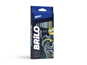 Pastelky MFP BRILO 12 ks Metalické ořezávátkem