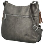Módní dámská koženková crossbody kabelka Coveri Kisha, stříbrná