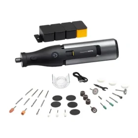 HOTO Přesná multifunkční bruska 12V sada 36 / 35000 ot./min / LED osvětlení / Ergonomický design (QWLDM002)