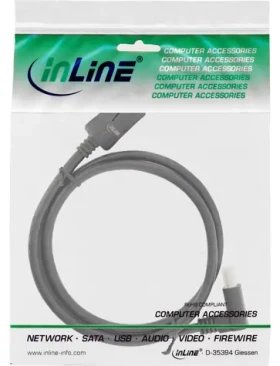 InLine DisplayPort kabel úhlový dolů černá / DisplayPort kabel / 8K UHD-2 / 3 m (17153U)